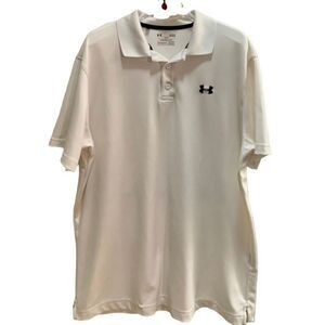 UNDER ARMOUR Polo Shirt Off-White Large